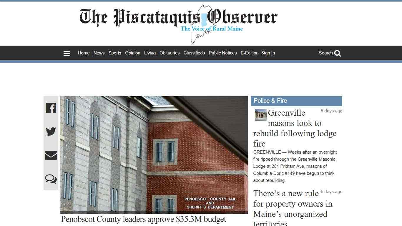 Penobscot County leaders approve $35.3M budget -Piscataquis Observer